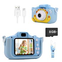 Câmera de vídeo digital infantil WAV2Hertz 8MP 1080P com cartão SD