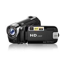 Câmera de vídeo Yoidesu preta 16MP 1080P Vlogging com tela TFT de 2,7 polegadas