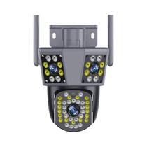 Câmera de Vigilância Externa 6K 12MP WiFi - Lente Tripla com Detecção de Movimento e PTZ