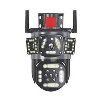 Câmera de Vigilância Externa 6K 12MP WiFi - Lente Tripla com Detecção de Movimento e PTZ Câmera de Vigilância Externa 6K 12MP WiFi - Lente Tripla com Detecção de Movimento e PTZ
