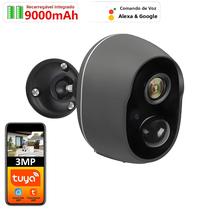 Câmera De Vigilância Externa 9000mAh IP65 WIFI 3MP Detecção De Movimento Sirene PIR Tuya Smart Life Câmera De Vigilância Externa 9000mAh IP65 WIFI 3MP Detecção De Movimento Sirene PIR Tuya Smart Life