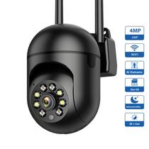 Câmera De Vigilância PTZ Sem Fio 4MP Wifi Externa Com Rastreamento Humano Áudio Bidirecional Visão