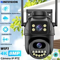 Câmera De Vigilância PTZ Sem Fio Com Lente Dupla 8MP 4K iCSee Para Casa Inteligente Ao Ar Livre Câmera De Vigilância PTZ Sem Fio Com Lente Dupla 8MP 4K iCSee Para Casa Inteligente Ao Ar Livre