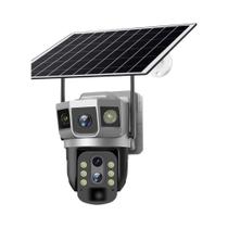 Câmera De Vigilância Solar 12MP 4G PTZ Com Zoom 10X, Sem Fio, Para Exterior, Com 3 Telas E Bateria Câmera De Vigilância Solar 12MP 4G PTZ Com Zoom 10X, Sem Fio, Para Exterior, Com 3 Telas E Bateria