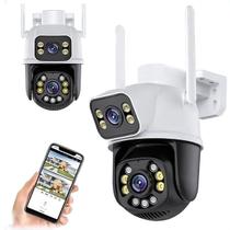 Camera de Vigilancia Wifi Uso Externo Interno Lente e Tela Dupla Detector de Movimento Segurança Comercial Residencial