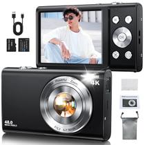 Câmera digital 48 MP 4K com zoom de 18x e cartão de memória de 32 GB, flash integrado, compacta Câmera digital 48 MP 4K com zoom de 18x e cartão de memória de 32 GB, flash integrado, compacta