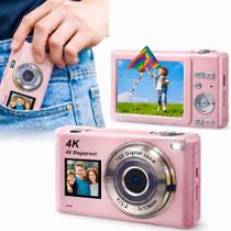 Câmera Digital 4K 48MP Tela Frontal Para Selfie Foco Automático Vlog Blogueira Zoom 16X Câmera Digital 4K 48MP Tela Frontal Para Selfie Foco Automático Vlog Blogueira Zoom 16X