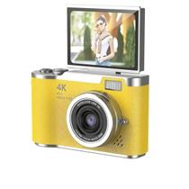 Câmera Digital 4K HD Portátil com Tela Giratória Flip 2.4" Zoom 8X Gravação de Vídeo e Foto Webcam Bateria Recarregavel