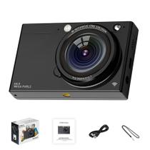 Câmera digital 4K Zunate 64MP com foco automático Vlogging 3600mAh