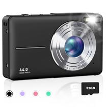 Câmera digital AiTechny 44MP 1080P FHD para crianças com cartão de 32GB Câmera digital AiTechny 44MP 1080P FHD para crianças com cartão de 32GB