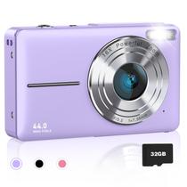 Câmera digital AiTechny FHD 1080P Kids 44MP roxa com 32GB