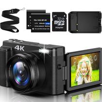 Câmera digital AKJJHFUE 48MP 4K 30FPS 3" com tela flip 32GB