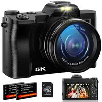 Câmera Digital AOREGRE 5K WiFi - 48MP, 32GB, Foco Automático para Vlogging