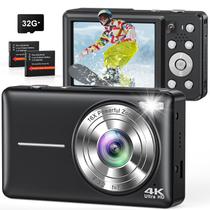 Câmera Digital CAMKORY 4K 64MP Lente Dupla Zoom 16X