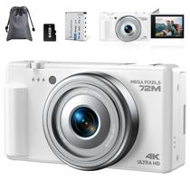 Câmera digital CAMWORLD 4K 72MP Vlogging 18X Zoom com acessórios
