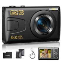 Câmera Digital CAMWORLD 64MP - Vídeo 4K, Zoom 18x e 2 Baterias