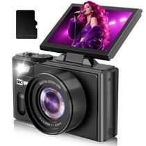 Câmera Digital ceye 5K 80MP Tela Flip 3" Zoom 18X