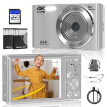 Câmera digital Ceye FHD 4K 44MP 16X Zoom com cartão SD de 64GB