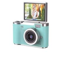 Câmera digital com digital de 8x, câmera de vlog com tela flip de 180 para iniciantes e adultos Cor:Verde