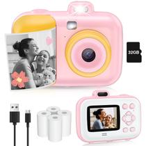 Câmera digital de impressão instantânea Aasonida Kids FHD 1080P rosa Câmera digital de impressão instantânea Aasonida Kids FHD 1080P rosa
