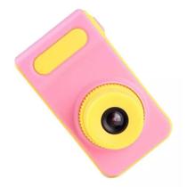 Câmera Digital E Webcam Infantil Portátil - Rosa/amarelo