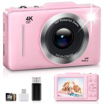 Câmera digital Eurkoep 48MP 4K com zoom de 16x para crianças, compacta Câmera digital Eurkoep 48MP 4K com zoom de 16x para crianças, compacta