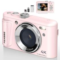 Câmera digital Fansbe Smart 4K Vlogging 64MP 18X Zoom rosa