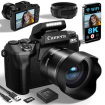 Câmera digital FARCODLE 8K 64MP WiFi Vlogging 4" Touch Black