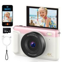 Câmera digital FIRYMID 75MP 4K WiFi com tela flip de 180 Câmera digital FIRYMID 75MP 4K WiFi com tela flip de 180