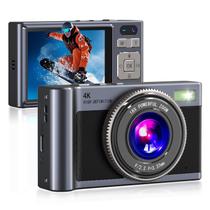 Câmera digital Forc 4K com cartão de 64 GB Zoom 18X Anti-Shake