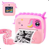 Câmera Digital Fotográfica Infantil Com Impressão Instantânea De bolsa - Filmadora Full HD Jogos