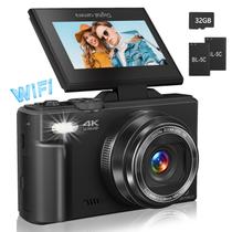Câmera Digital Gavonde 4K 64MP - Vlogging com 18x Zoom e Cartão TF de 32GB Câmera Digital Gavonde 4K 64MP - Vlogging com 18x Zoom e Cartão TF de 32GB