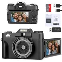 Câmera digital genérica de 4K 48MP, vlogging com tela giratória, WiFi