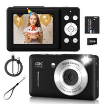 Câmera digital Gtonster FHD 1080P para crianças com zoom 16X preto