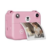 Câmera Digital Infantil 1080P HD Com Gravador De Vídeo E Impressora Térmica Instantânea Mini,