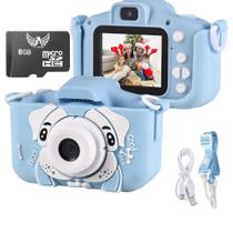 Camera Digital Infantil cartão De Memoria 8 GB Fotos Voz Recarregavel Capa Alça Proteção Jogos