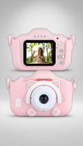 Câmera Digital Infantil com Jogos e Vídeo 4K Rosa