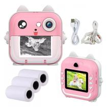Câmera Digital Infantil De Fotografia Com Impressão Instantânea HD - INOVA
