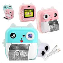 Câmera Digital Infantil Fotográfica Impressão Instantânea Para Viagens Parques Piquinique Festas Crianças Nf