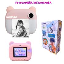 Câmera Digital Infantil Imprime Impressora Foto Grava Vídeo Rosa