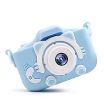 Camera Digital Infantil Mini Efeitos Fotos Voz Recarregável Com Capa Proteção Cachorro Jogos