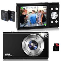 Câmera digital Jckduhan 2.7K HD 48MP com cartão de memória de 32GB Câmera digital Jckduhan 2.7K HD 48MP com cartão de memória de 32GB