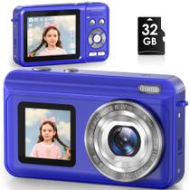 Câmera digital Jexylon Real 2.7K de tela dupla 48MP 16x Zoom