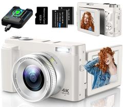 Câmera digital JGIPL 4K UHD 48MP 16X Zoom 180, tela giratória