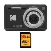 Câmera digital KODAK PIXPRO Friendly Zoom FZ55 preta com 32GB