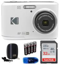 Câmera Digital Kodak Pixpro FZ45 com Cartão de Memória de 32GB - Branca