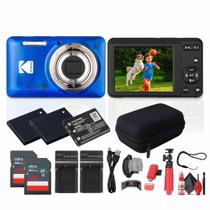 Câmera digital KODAK Pixpro FZ55 16MP 128GB Azul + Acessórios