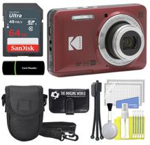 Câmera Digital Kodak PIXPRO FZ55 Vermelha - 16MP, Zoom 5x e Filmagem 1080p