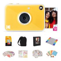 Câmera digital KODAK Printomatic+ com impressão instantânea, amarela
