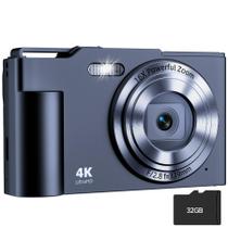 Câmera Digital Krlun 48 MP 4K FHD Zoom 16x 32 GB Câmera Digital Krlun 48 MP 4K FHD Zoom 16x 32 GB